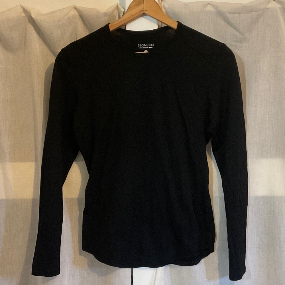 Segments Black Long Sleeve Crewneck Shirt